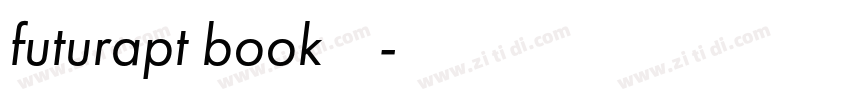futurapt book字体下载字体转换